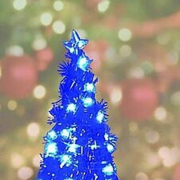 TINY Lites Battery Operated Silver Wire Indoor Led Light String Blue 9.8-Ft - Picture 2 of 2